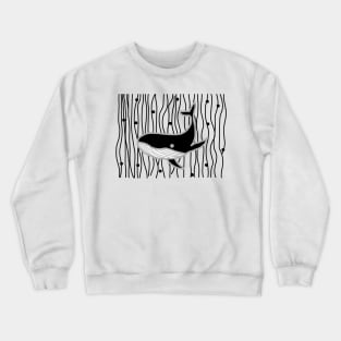 Whale - Black Crewneck Sweatshirt